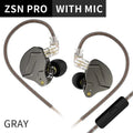 KZ ZSN PRO Earphones 1DD+1BA Hybrid Drive HIFI Bass Earbud Replaceable Cable