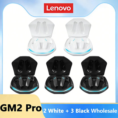 Choice Lenovo GM2 Pro Earphone Bluetooth 5.4 Headphones with Mic 9D Stereo Pro 6 Earbuds Dual Modes Music Game Wireless Headset