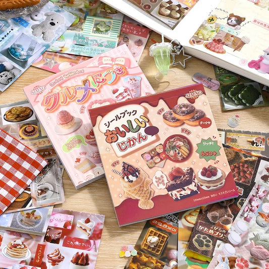 30Pcs/bag Photo Frame Envelope Phone Case Stickers Scrapbooking Journal Stickers Food Sticker Book DIY Handbook Scrapbook