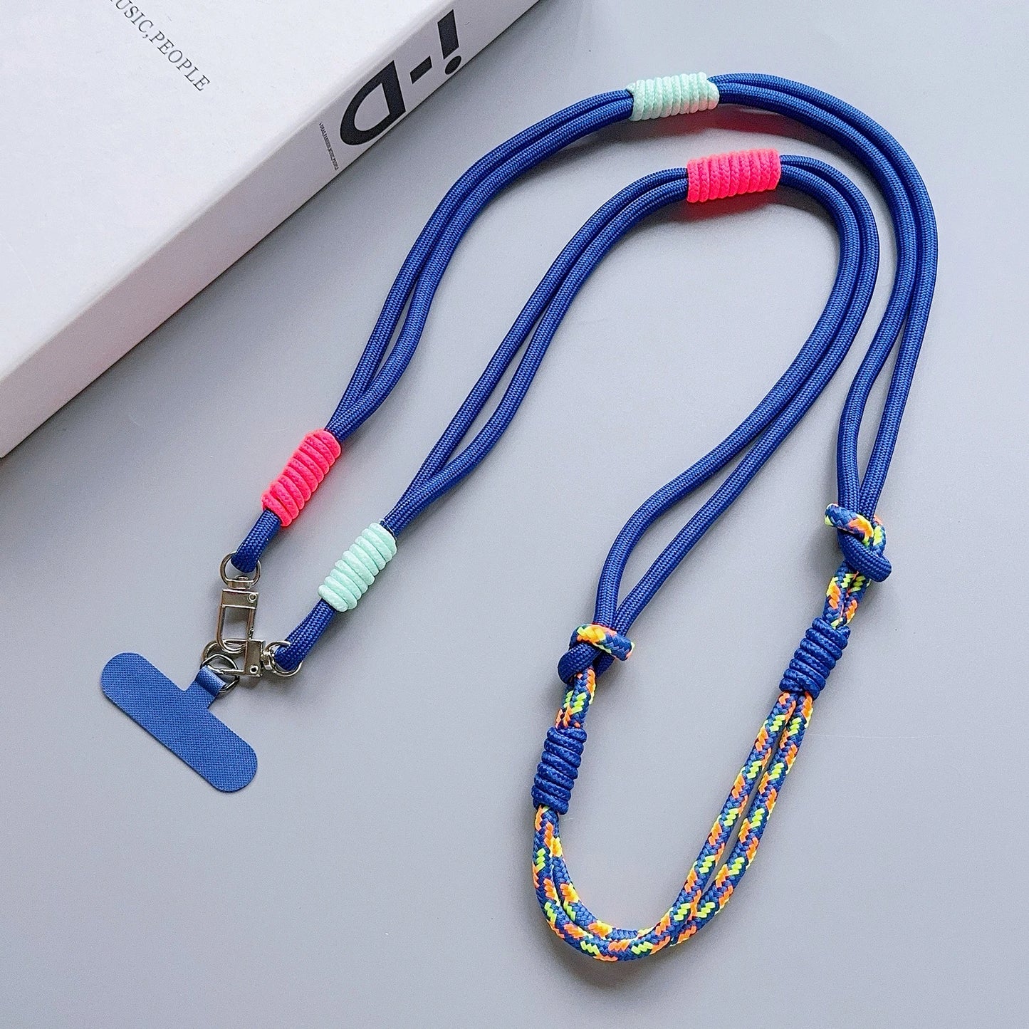 Personalized Trend Double Color Mobile Phone ZY Universal Lanyard Diagonal Span Long Shoulder Strap Rope Fashion Safety Rope