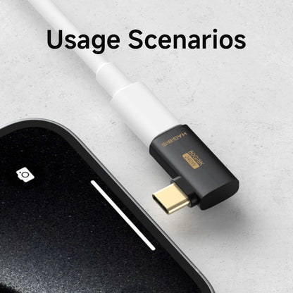 Hagibis USB C to C Adapter 90 Degree Right Angle Converter 80Gbps USB4 Data Cable Extension for Thunderbolt 5/4 iPhone 17 Laptop