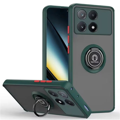 Ring Stand Holder Phone Case For POCO X6 X7 X5 X4 X3 F6 F5 F4 GT F3 Pro Shockproof Magnetic Cover For POCO M6 M5 M3 Pro 5G Funda