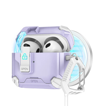 Safety Lock with Magnetic Closure Earphone Case for Airpods Pro 3 & Airpods 1/2/3/4/Pro Elastic Cover Use As Mobile Phone Holder