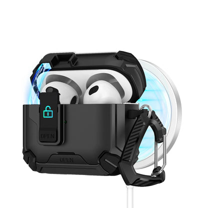 Safety Lock with Magnetic Closure Earphone Case for Airpods Pro 3 & Airpods 1/2/3/4/Pro Elastic Cover Use As Mobile Phone Holder