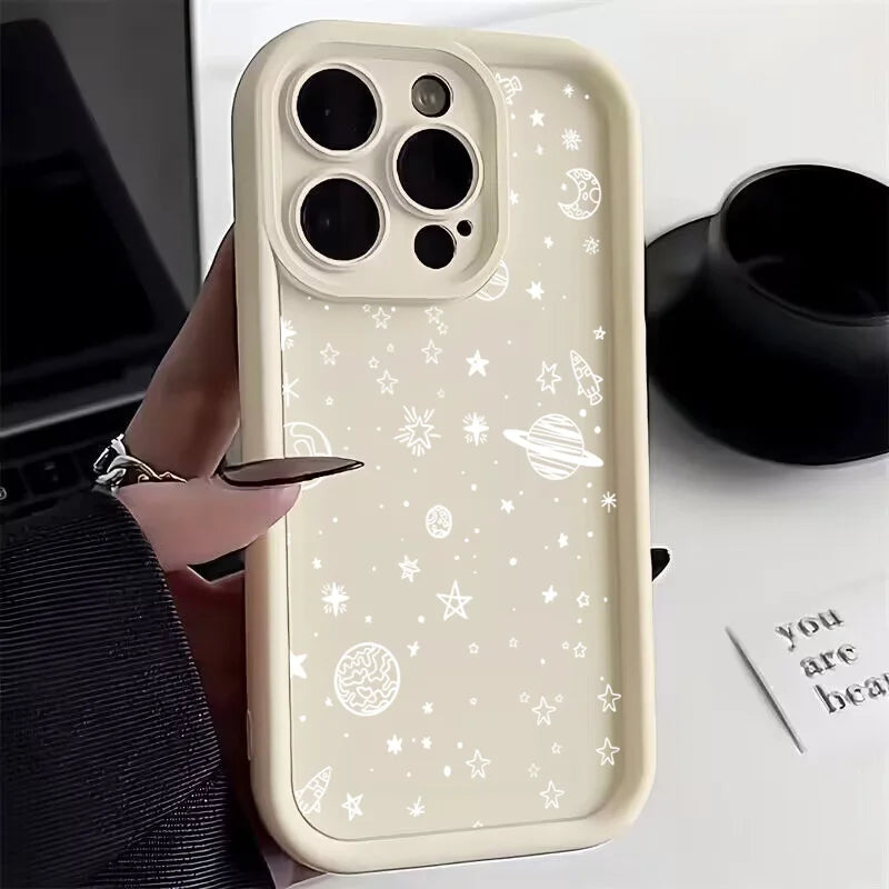 Star Print Phone Case For Samsung S26 Ultra Cases Galaxy S24 S25 Plus S23 FE S22 S21 A26 A36 A56 A35 A55 A34 A54 A53 A52S Cover