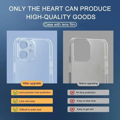 Clear Silicone Case For iPhone 16 15 14 13 12 Mini 11 Pro XS Max XR X 7 8 6 S Plus SE 2020 2022 16e Transparent Soft Cover