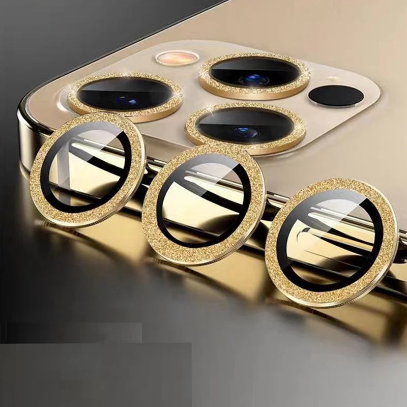 2-3Pcs Camera Lens Protector For iPhone 11 12 13 14 15 16 17 Pro Max 16E Mini Air 14 15 16 plus Diamond Metal Protective Glass