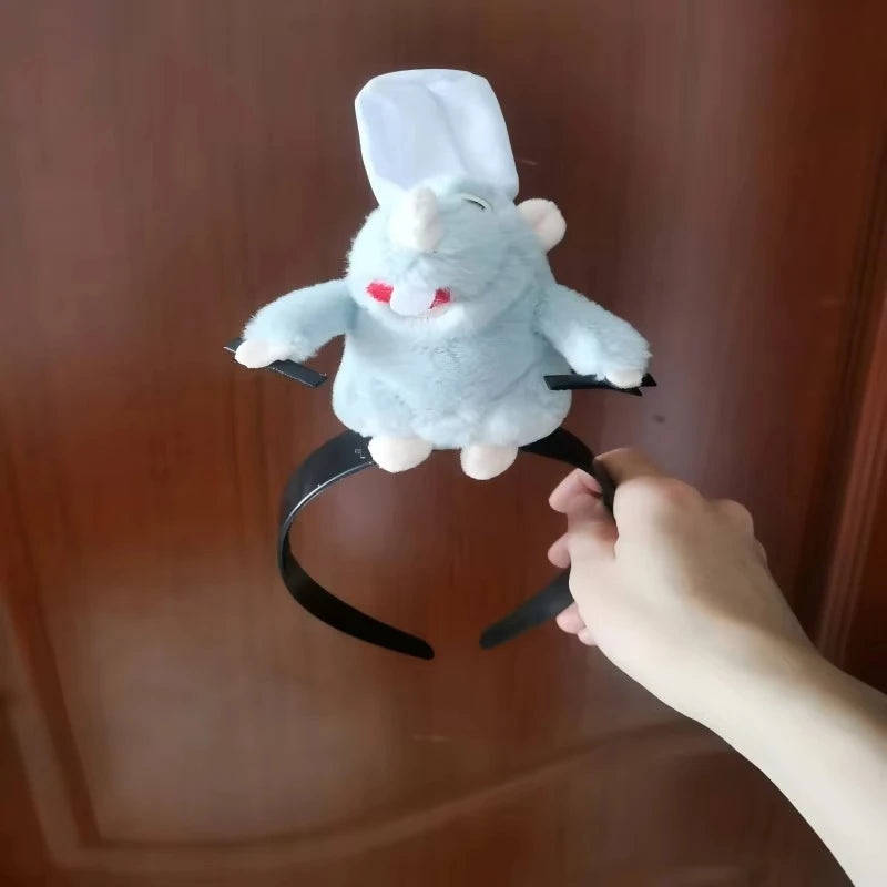 New Ratatouille Hairband Cartoon Anime Cute Plush Doll Hairpin Funny Headband Cute Headdress Creative Headband Girl Gifts