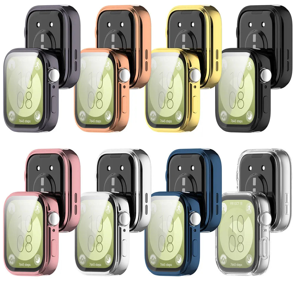 TPU Protection Case Shockproof Cover For Huawei Watch Fit 3 Transparent Case For Huawei Fit3 Smartwatch Shell Frame Accessories