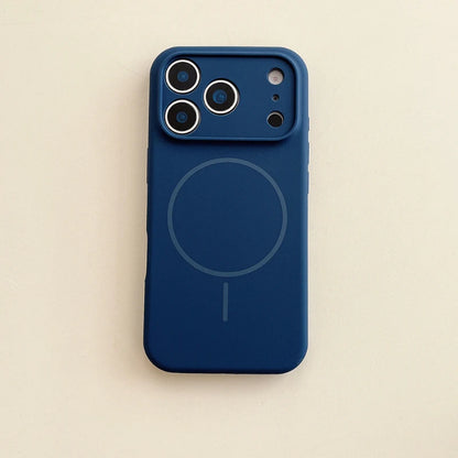 For Magsafe Magnetic Wireless Charging Solid Color Silicone Phone Case For iPhone 17 Pro Max/17/17 Pro Air Bumper Back Cover