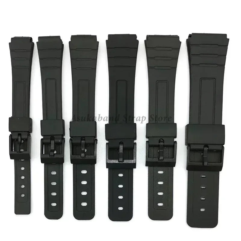 12/14/16/18/20/22mm Silicone Rubber Strap for Casio W800H A158/168 AE1200/1300 F91W F84 Watchband Men Women Bracelet Accessories