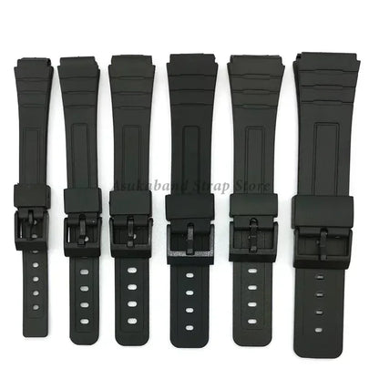 12/14/16/18/20/22mm Silicone Rubber Strap for Casio W800H A158/168 AE1200/1300 F91W F84 Watchband Men Women Bracelet Accessories