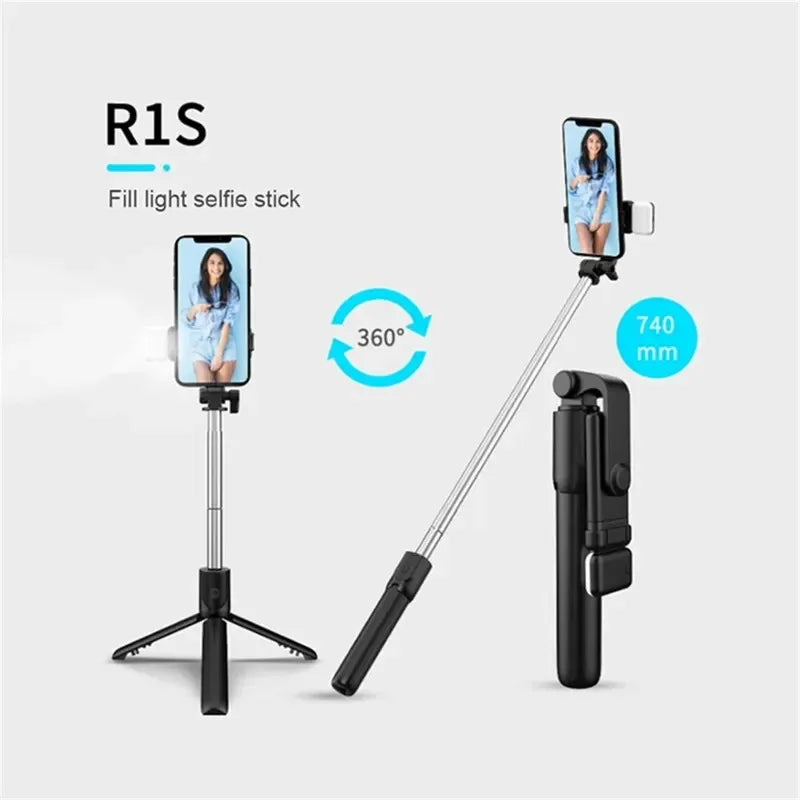Selfie Stick Tripod With Bluetooth Wireless Remote Beauty Fill Light Phone Holder Stand Universal For All Smartphones