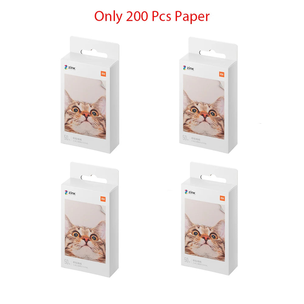 Xiaomi ZINK Pocket Printer Paper Self-adhesive Photo Print 50/100/150/200 Sheets Xiaomi 3inch Mini Printer Papers