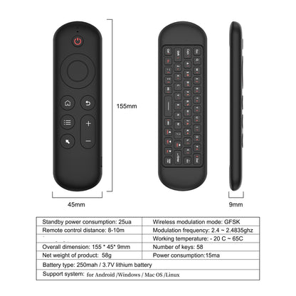 M5 Air Mouse Replacement Remote Control Wireless 2.4G Bluetooth With 7 Color Backlit Keyboard for Android TV Box