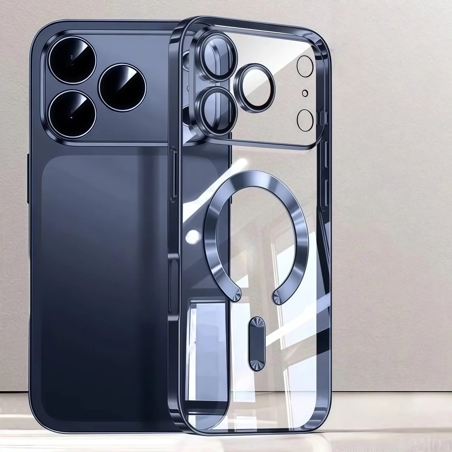 Camera Protection Clear Luxury Plating Cover Soft TPU  Drop Protective With Magnetic Phone Case For iPhone17Pro Max/17Pro/Air/17