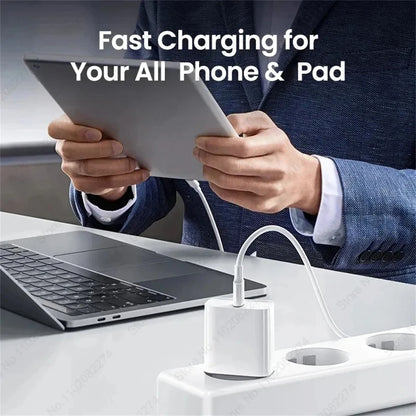 PD 40W Fast Charger For iPhone 11 12 13 14 15 16 Pro Max XR X XS 8 Plus USB C Charger Fast Charging Cable Plug Phone Accessories