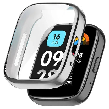 Soft Silicone Case Glass For Redmi Watch 3 Active 3 Lite Smart Watchband Screen Protector Cover for Xiaomi Redmi Watch 3 Active