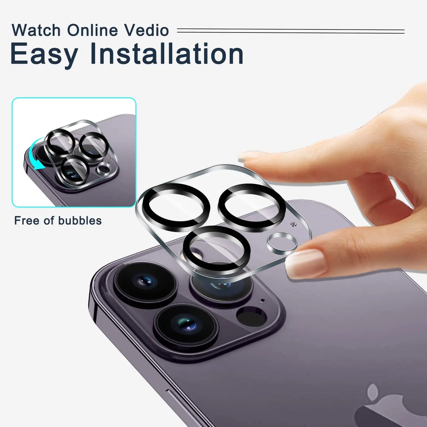 4Pcs Full Cover Protective Glass St For iPhone 11 12 13 15 Pro Max Camera Protector For iPhone 14 Mini Ultra HD Not Affect Night