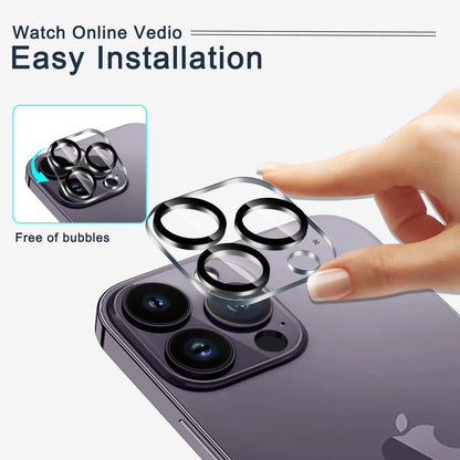 4Pcs Full Cover Protective Glass St For iPhone 11 12 13 15 Pro Max Camera Protector For iPhone 14 Mini Ultra HD Not Affect Night