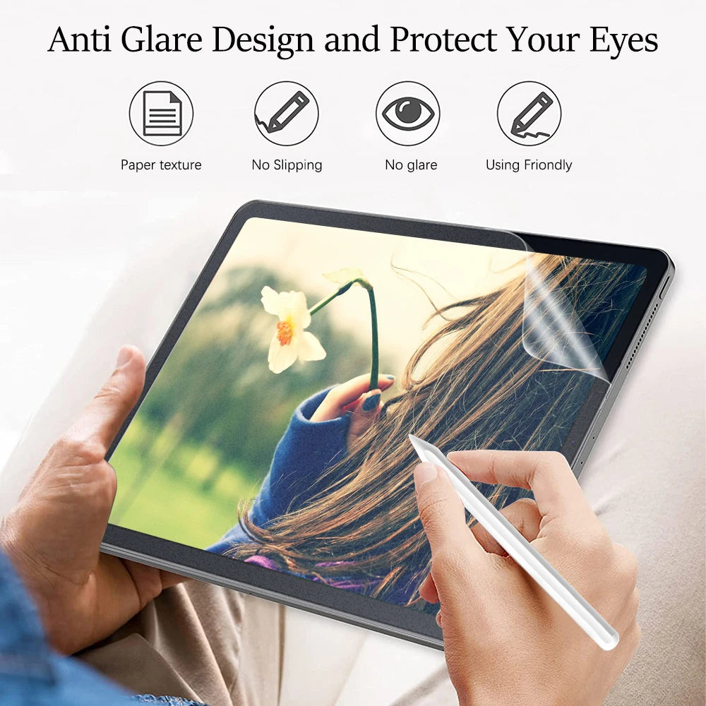3Pcs Paper Feel Like Screen Protector for Samsung Galaxy Tab S7 S8 S9 Plus Ultra Samsung tab S6 Lite s7 s9 fe A8 A9 A7 No Glass
