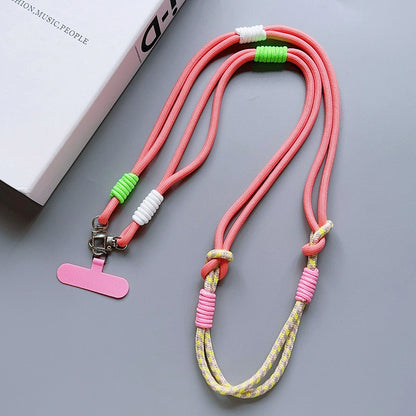Personalized Trend Double Color Mobile Phone ZY Universal Lanyard Diagonal Span Long Shoulder Strap Rope Fashion Safety Rope