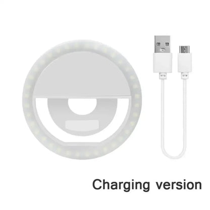 LED Selfie Ring Light Mobile Phone Clip-On Lamp Portable USB Charge LED Selfie Light Ins Flash Light Photo Camera For Smartphone