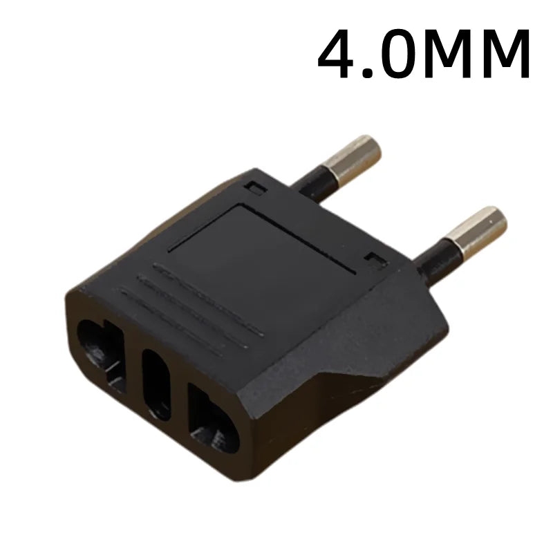 1-100pcs 4.0/4.8mm EU Plug Adapter EU US Israel To Euro KR BR Brazil Plug Converter American Travel Power Adapter Plug Socket