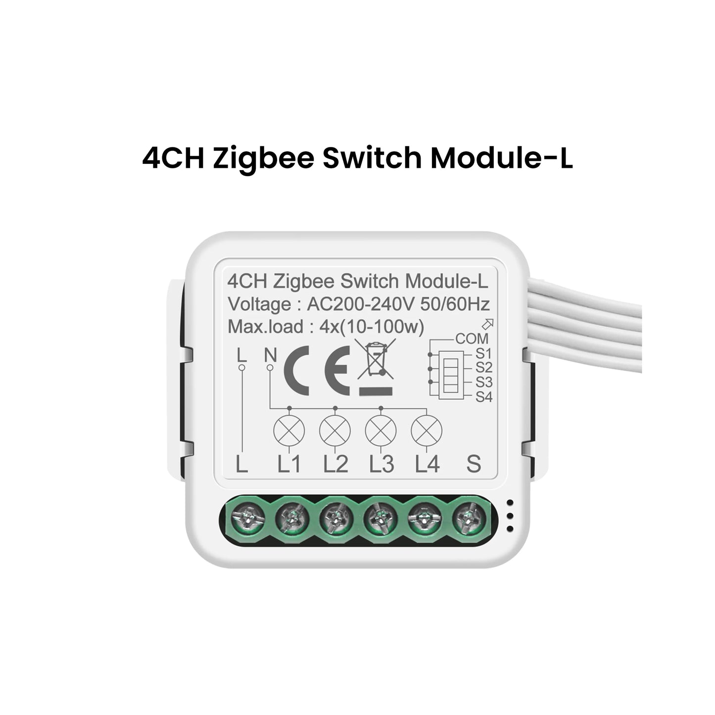 GIRIER Tuya ZigBee Smart Switch Module No Neutral Wire Required 1/2/3/4CH DIY Smart Breaker Relay Supports 2-way Control Alexa