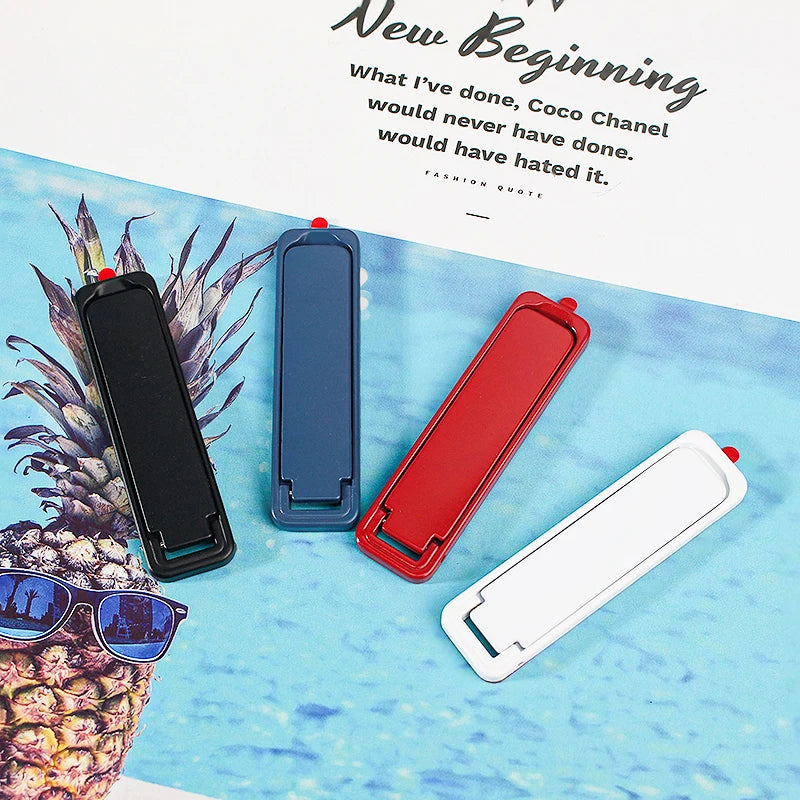 Ultra Thin Mini Metal Folding Mobile Phone Holder Stand Alloy Invisible Portable Phone Kickstand Bracket Desktop Phone Holder