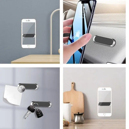 Mini Magnetic Holder Car Phone Dashboard Strip Shape Mount Stand for Cell Phone Samsung Xiaomi Wall GPS Compatible