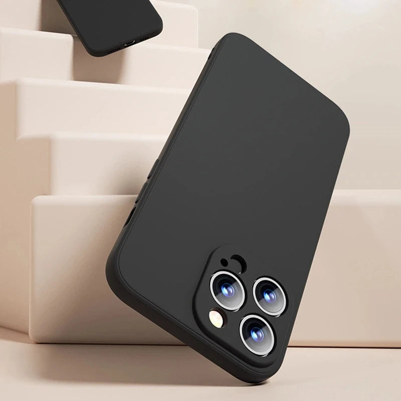 Luxury Original Liquid Silicone Case for IPhone 14 13 12 11 Pro Max Shockproof Case