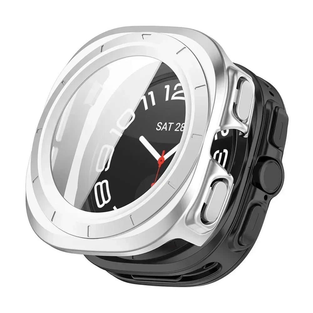 PC Case for Samsung Galaxy Watch 7 Ultra 47mm Tempered Glass Anti-scratch Screen Protector Bumper Protective Cover Accessories