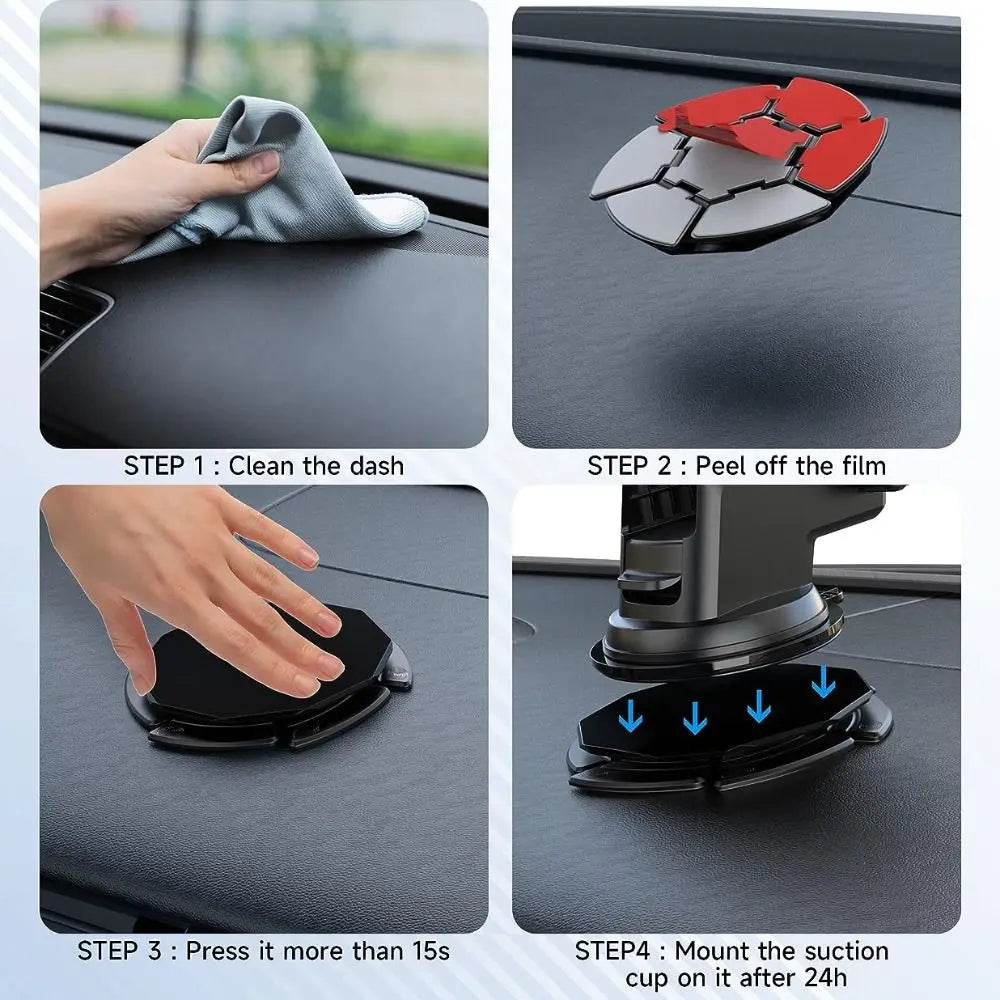 Dashboard Mounting Pad Disc for Suction Cup Car Phone Mount Adhesive Sticky Phone Holder Disc for Curve Car Dashboard