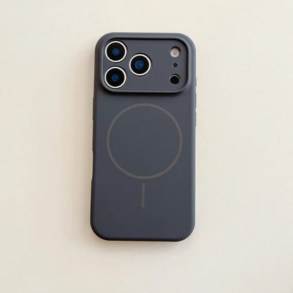 For Magsafe Magnetic Wireless Charging Solid Color Silicone Phone Case For iPhone 17 Pro Max/17/17 Pro Air Bumper Back Cover