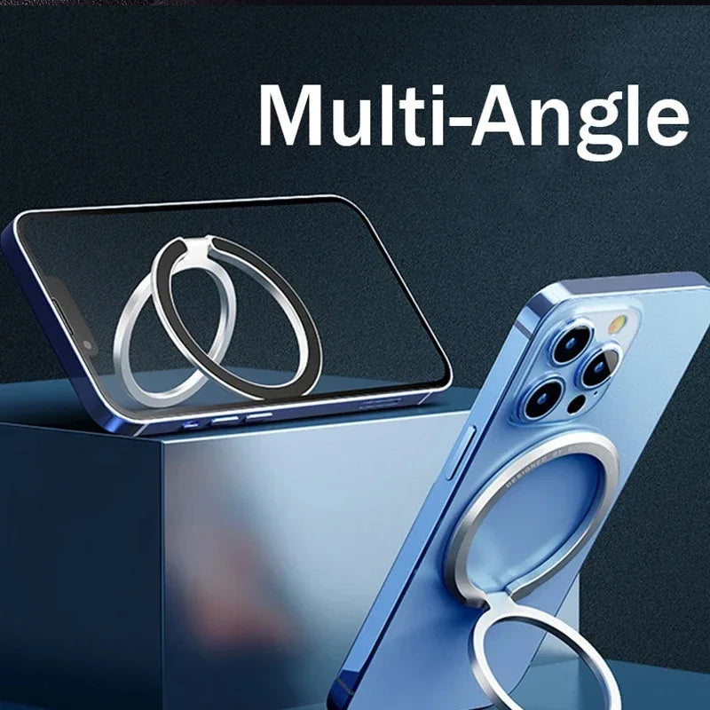 Magnetic Cell Phone Ring Holder Mobile Phone Bracket Removable Cell Phone Kickstand  for MagSafe iPhone 17 16 15 Samsung Xiaomi
