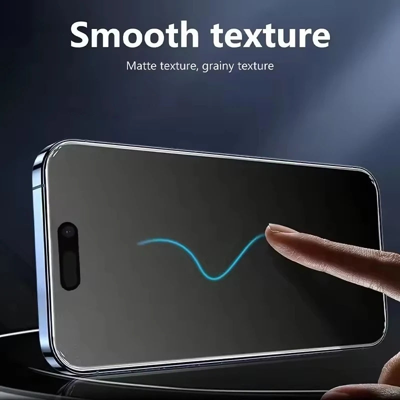 4Pcs Matte Tempered Glass For iPhone 14 13 12 11 15 Pro Max 7 8 16 Plus Frosted Screen Protector For iPhone 17 PRO X XR XS MAX