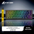 Attack Shark X68HE RGB Mechanical Keyboard,Supports Web Driver,0.01mm Rapid Trigg,8000 Hz Rate of Return,0.125ms,Wired Design