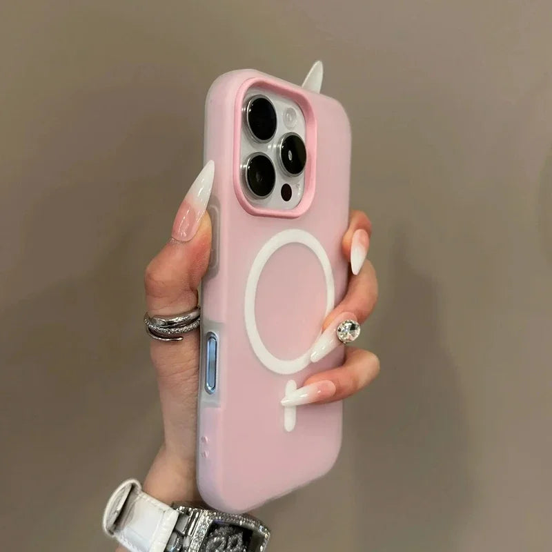 Luxury Candy For Magsafe Wireless Charge Matte Phone Case For iPhone 11 12 13 14 15 16 17 AIR Pro Max Plus Magnetic Bumper Cover