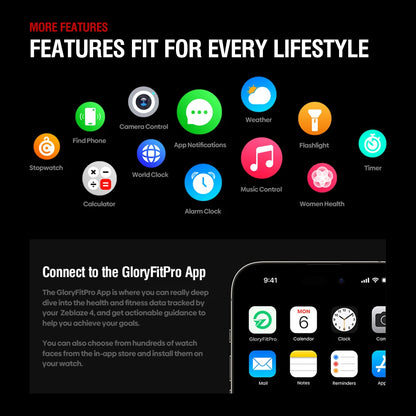 NEW 2025 Zeblaze Stratos 4 GPS Smartwatch 1.43" AMOLED Screen Compass Barometric Altimeter Flashlight Voice Calling Smart Watch