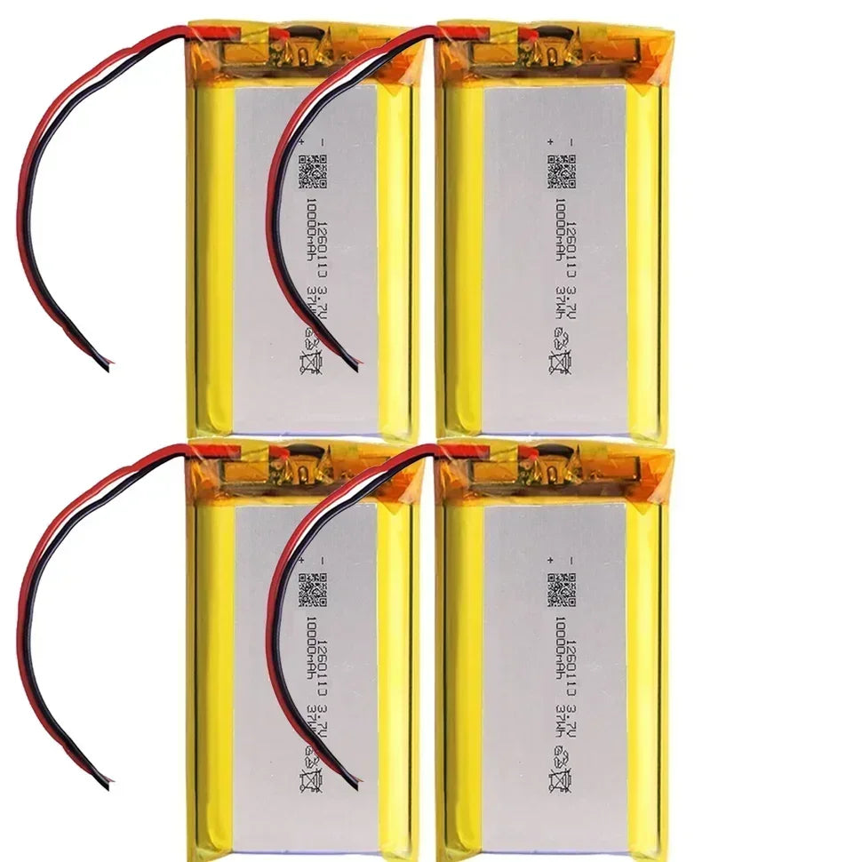 3.7V 10000mAh 1260110 Li-polymer Battery Lithium Polymer Rechargeable Batteries for Toy Power Bank GPS Laptop Camping Lights Diy
