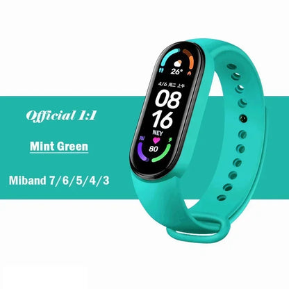 Watch Strap For Xiaomi Mi Band 7 6 5 4 3 Wristband Silicone Bracelet Wrist Straps MiBand 3/4 band5 band6 Smartwatch Accessories