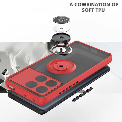 Ring Stand Holder Phone Case For POCO X6 X7 X5 X4 X3 F6 F5 F4 GT F3 Pro Shockproof Magnetic Cover For POCO M6 M5 M3 Pro 5G Funda