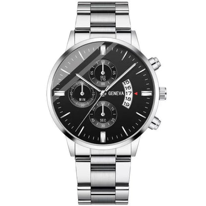 2025 Fashion Men Stainless Steel Watch Luxury Calendar Quartz Wrist Watch Mens Business Watches for Man Clock Montre Homme