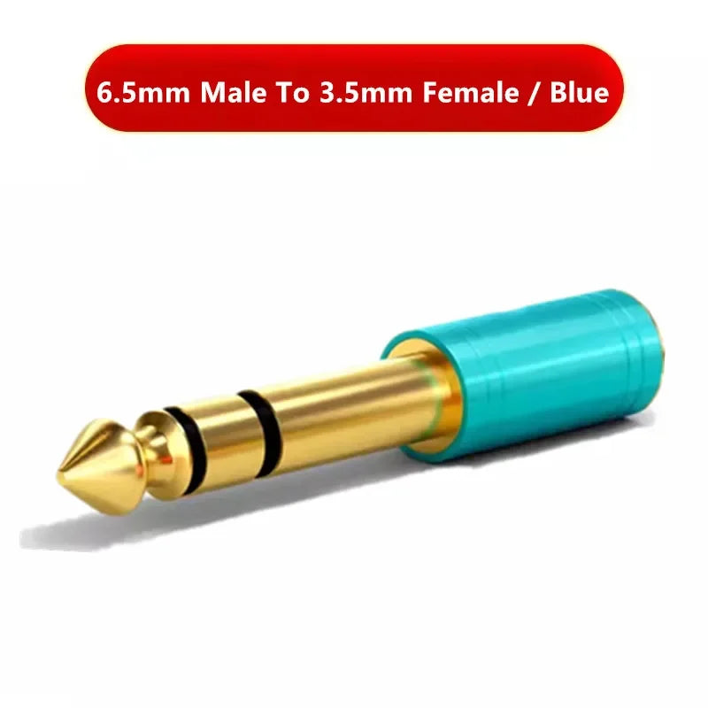 3.5mm To 6.35mm Female Headphone Adapter 6.5 3.5 Connectors Earphones Microphone Speaker Guitar Conversion Plug Audio Converter