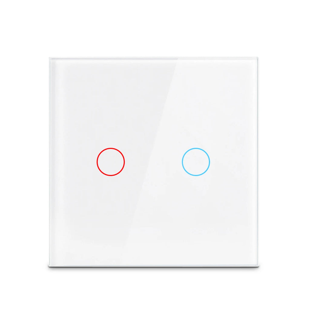 Touch Switch EU US LED Crystal Glass Panel Wall Lamp Light Switch 1/2/3 Gang AC100-240V LED Sensor Switches Interruttore