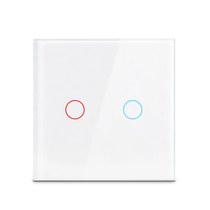Touch Switch EU US LED Crystal Glass Panel Wall Lamp Light Switch 1/2/3 Gang AC100-240V LED Sensor Switches Interruttore