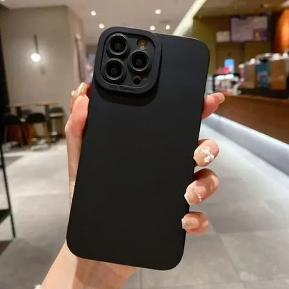 Matte Soft Silicone Phone Case for iPhone 15 14 Plus 13 12  Pro Max Plus 11 Lens Protection Shockproof Cover