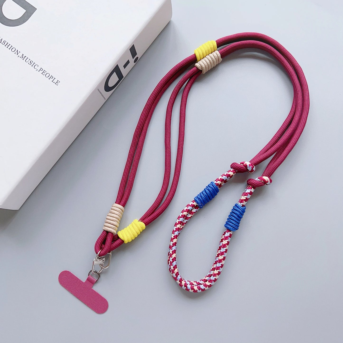 Personalized Trend Double Color Mobile Phone ZY Universal Lanyard Diagonal Span Long Shoulder Strap Rope Fashion Safety Rope