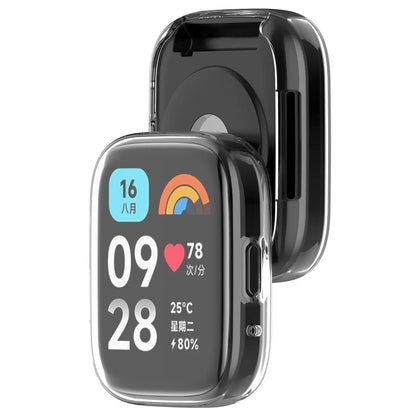 Soft Silicone Case Glass For Redmi Watch 3 Active 3 Lite Smart Watchband Screen Protector Cover for Xiaomi Redmi Watch 3 Active